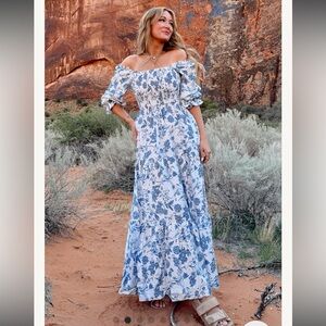 Madeline in Indigo Maxi Dress